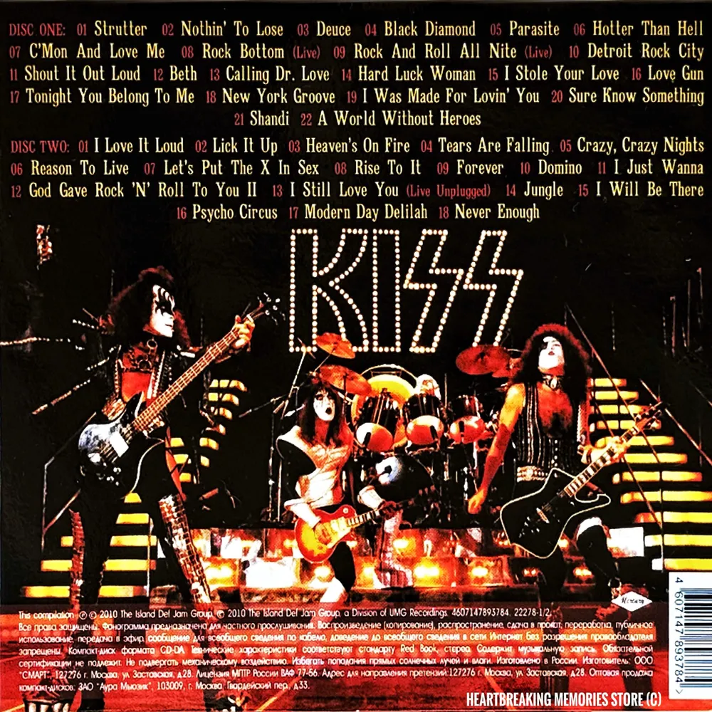 KISS "Greatest Hits" /СБОРНИК ХИТОВ/Подарочное Издание/ 2 CD GLAM ROCK, вариант, фото 2