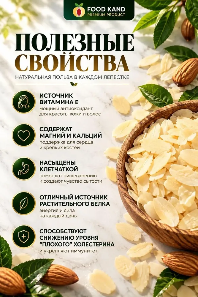 Миндальные лепестки 100гр, 100 г, фото 4