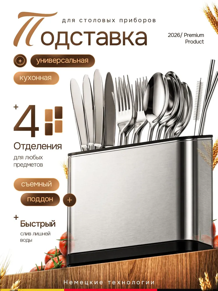 Подставка для столовых приборов, органайзер, вариант