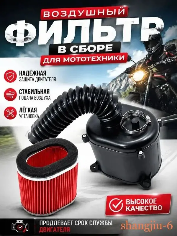 Фильтр воздушный в сборе для мототехники, вариант