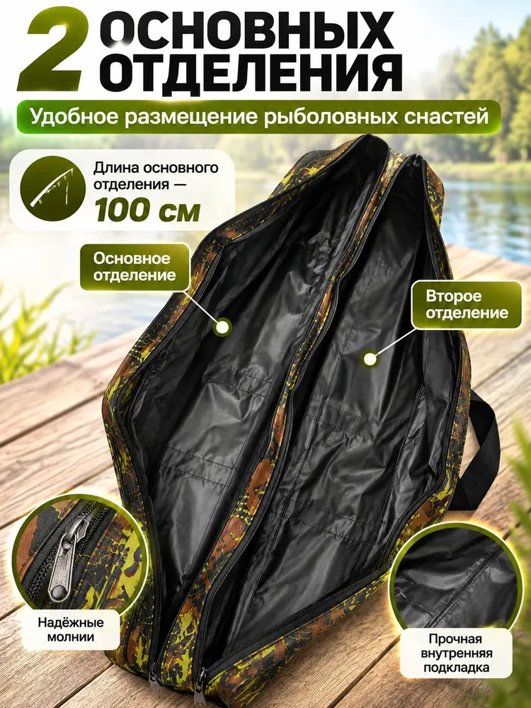 Чехол для удочек 100 сантиметров, вариант, фото 2