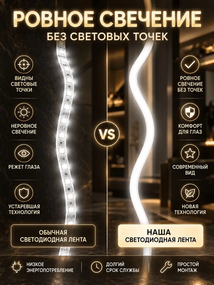 Гибкий неон 20 м белый 220В, светодиодная LED лента, неоновая подсветка для дома, улицы, вывесок и рекламы, 20 м, фото 4