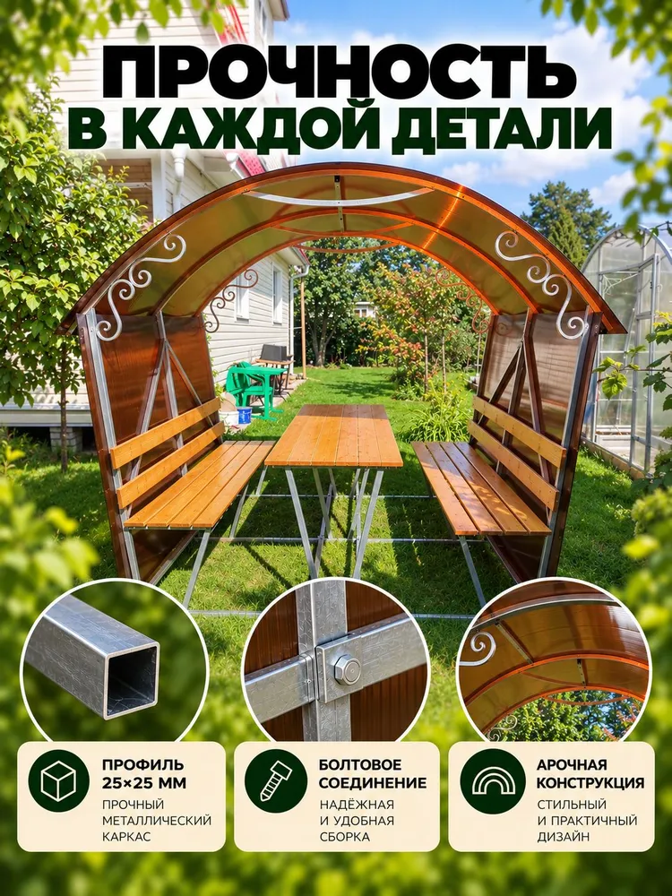 Металлосфера Беседка, вариант, фото 3