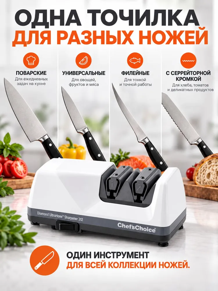 электрическая точилка для ножей (Chefschoice) CH312, вариант, фото 6