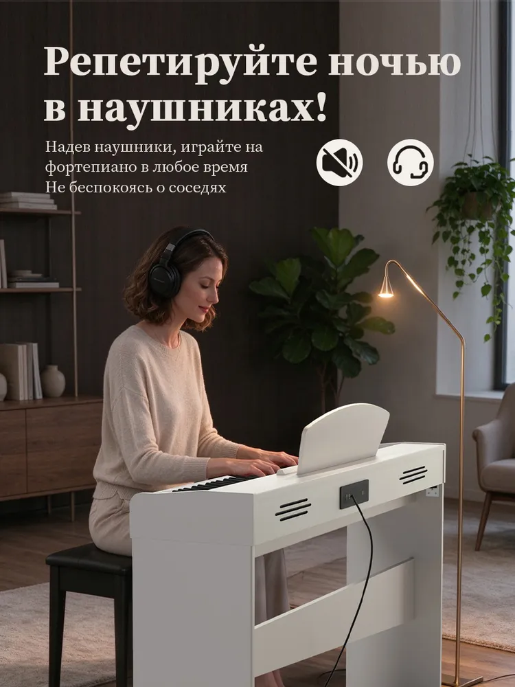 цифровое пианино 88 клавиш с педалью молоточковое, вариант, фото 5