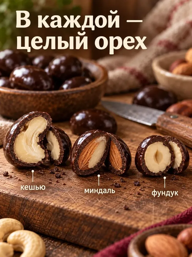 Орехово-Ягодный микс в темном шоколаде, 1 кг, 500 г, фото 3