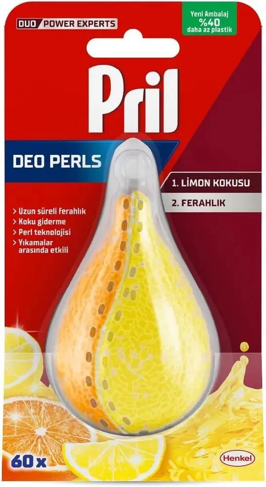 Pril Deo Duo-Perls Аромат для посудомоечной машины Лимон и Апельсин, аромат для машины, вариант, фото 2