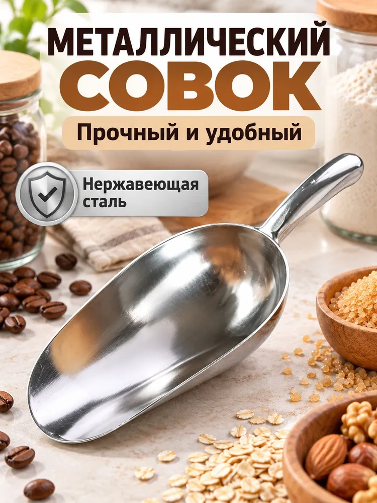 Совок для сыпучих продуктов, льда, 2500 мл, 1 шт, 2,5 л, 1 шт, фото 6