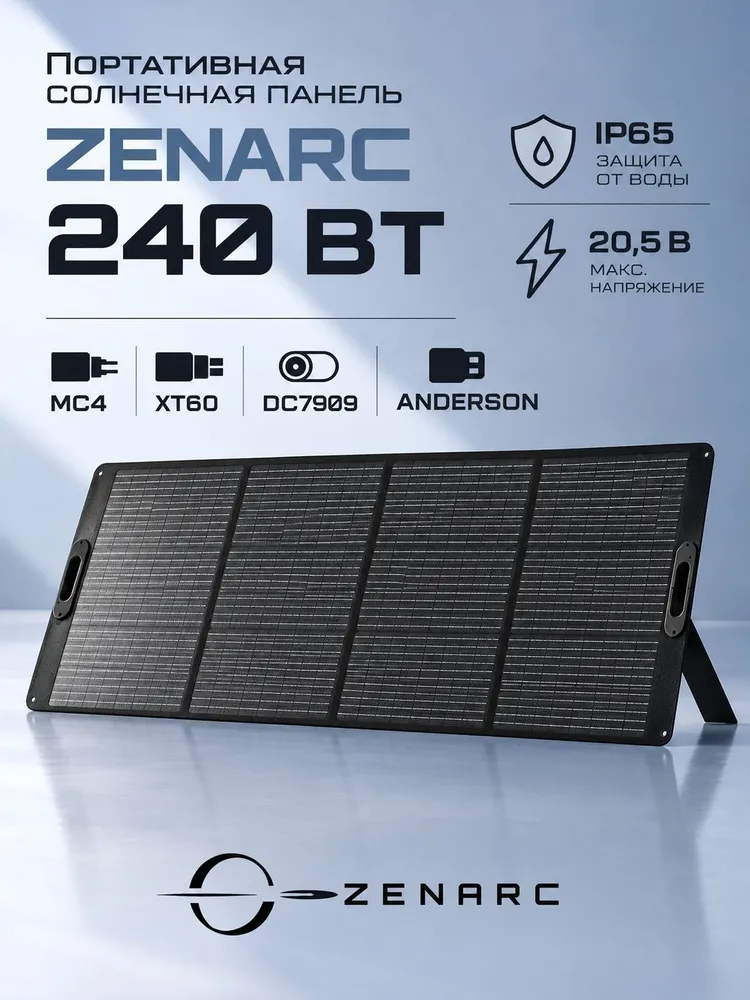 ZENARC Портативная солнечная панель, 150 Вт, 240 Вт