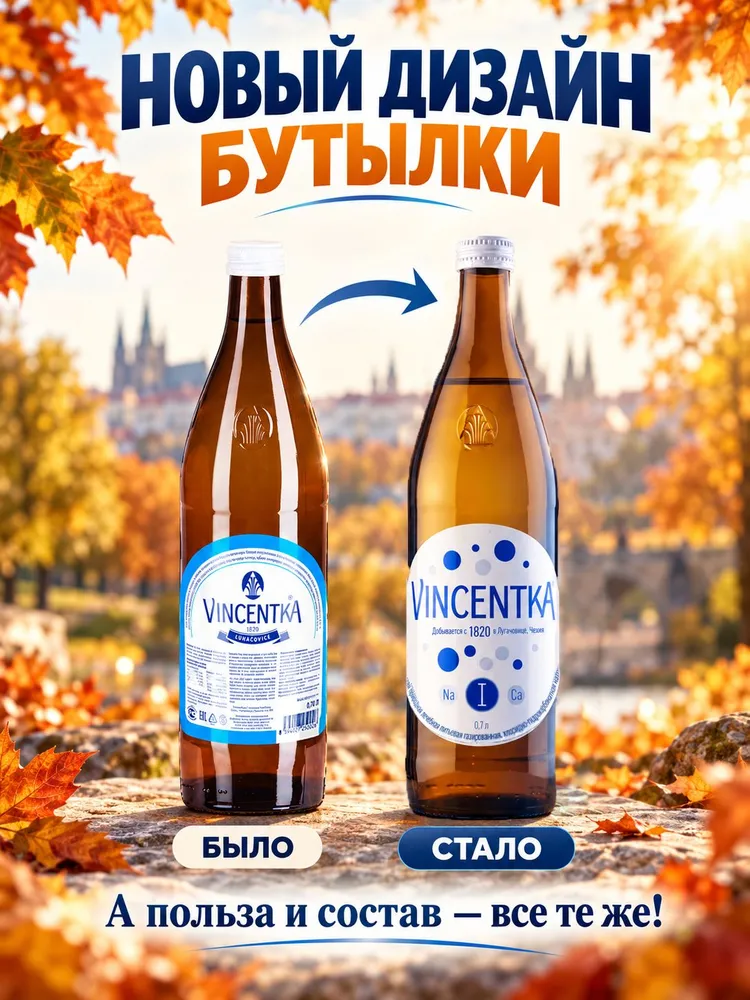 Минеральная лечебная вода Винцентка (Vincentka), с йодом 0,7 л х 4 шт, при йододефиците, 700 мл, 4 шт, фото 2