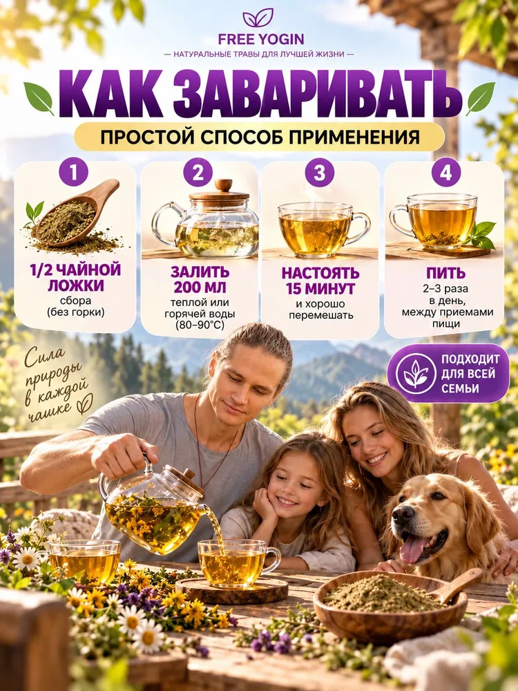 Травяной сбор АНТИГЕЛЬМ 3.0 фито чай из 23 трав от FREE YOGIN (70 гр), 70 г, фото 4