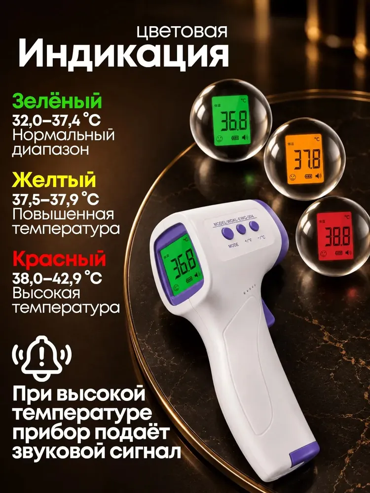 Термометр медицинский инфракрасный, Градусник электронный, вариант, фото 4