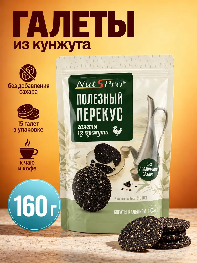 Галлеты из кунжута 160г, 160 г