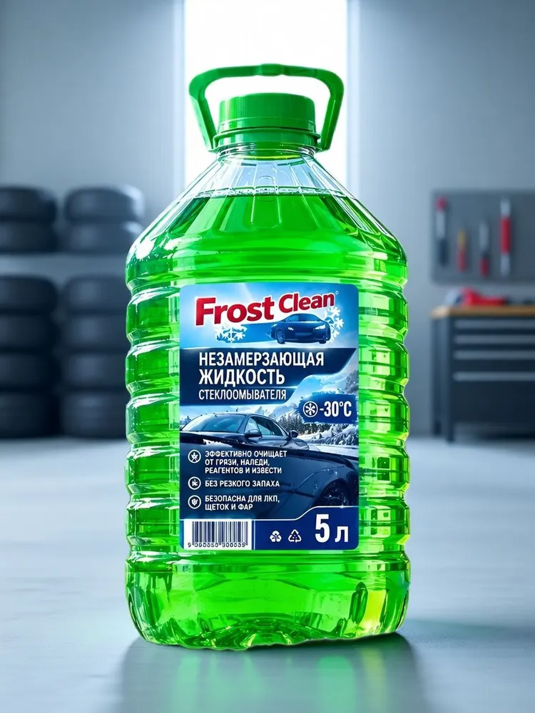 Жидкость стеклоомывателя зимняя Frost Clean -30C, 5 л, 5 л