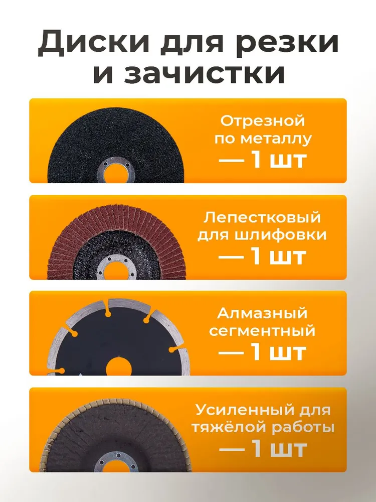 Набор аккумуляторных инструментов 2/1 болгарка и гайковерт, вариант, фото 5