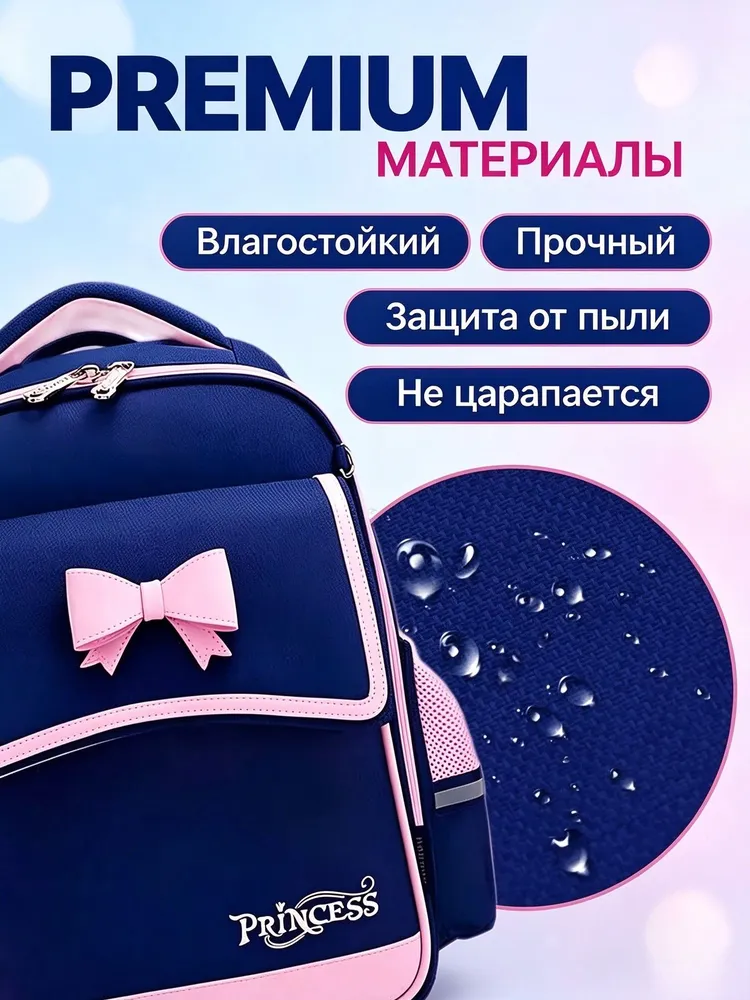 Рюкзак школьный детский для первоклассницы, вариант, фото 3