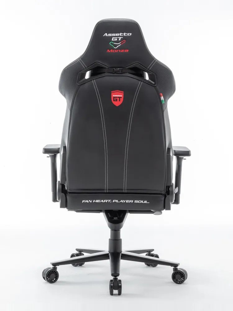 Кресло компьютерное игровое EVOLUTION ASSETTO GT Monza Black-Grey, комбинированное (ткань и EPU премиальная экокожа) с 4D-подлокотниками и подушками Memory Foam, вариант, фото 6