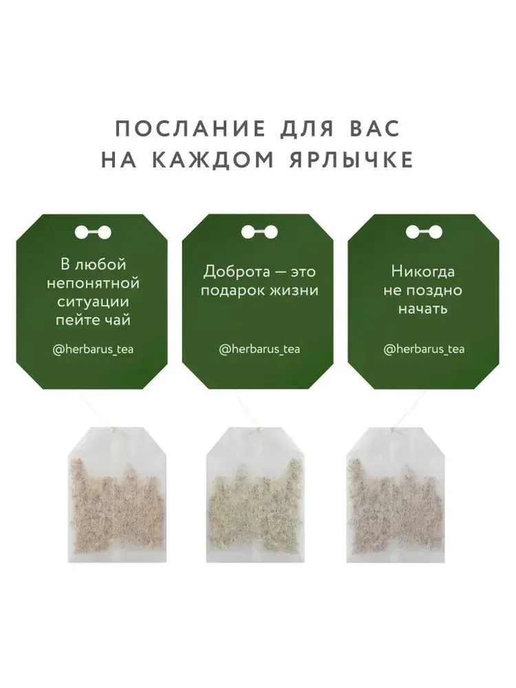 Подарочный набор чая в пакетиках Herbarus, коллекция Детство, Овечка, 16 пакетиков, 4 вкуса, вариант, фото 4