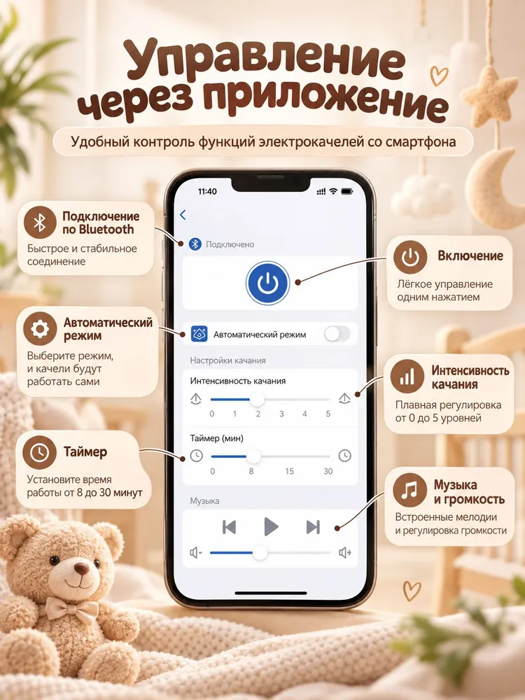 большой палец Колыбель ,,54х110х84см, 54x110x84 см, фото 6