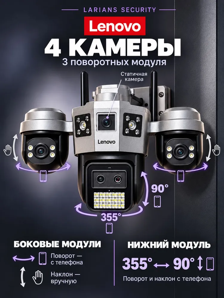 Камера видеонаблюдения 4G с SIM-картой и оптическим зумом, 4 г, фото 2