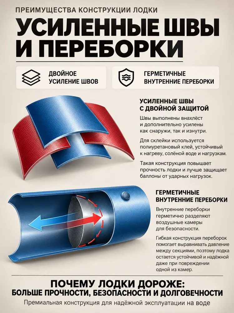Лодка ПВХ надувная Yukona 280 TL для рыбалки, под мотор, 280 см, красно-черная, серый, фото 2