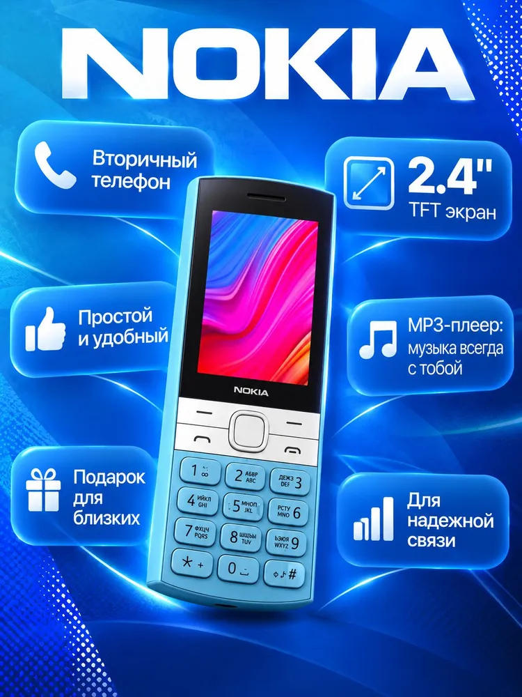 Nokia Мобильный телефон / Мобильный телефон Nokia с двумя слотами для SIM-карт, вариант, фото 2