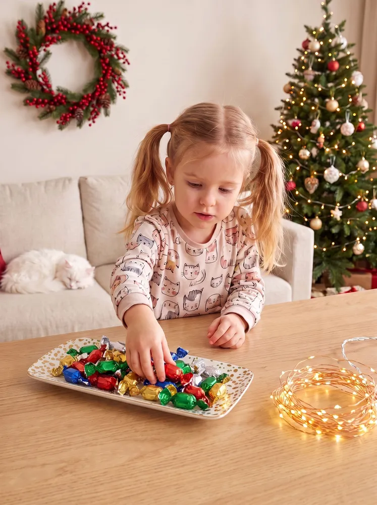 Блюдо сервировочное новогоднее прямоугольное 30 см Selecta Christmas фарфор, 30 см Christmas фарфор, фото 6