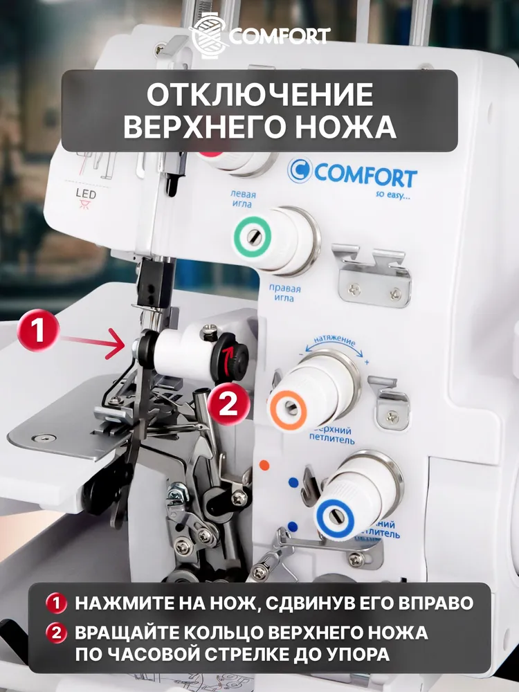 Оверлок Comfort 142M, вариант, фото 6