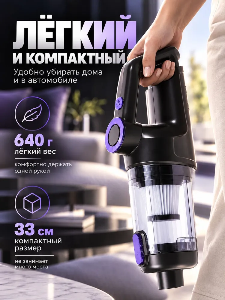 Пылесос Для Автомобиля Ручной; Автомобильный Пылесос Беспроводной, вариант, фото 6