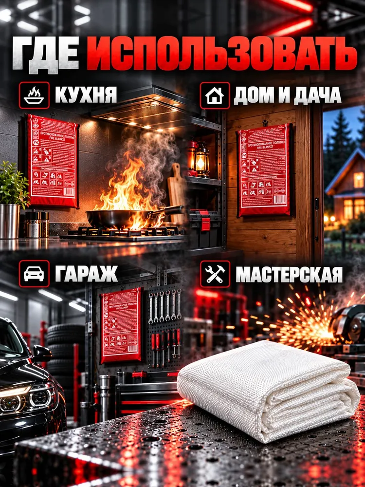 Полотно Противопожарное ПП-600 (Кошма), вариант, фото 2