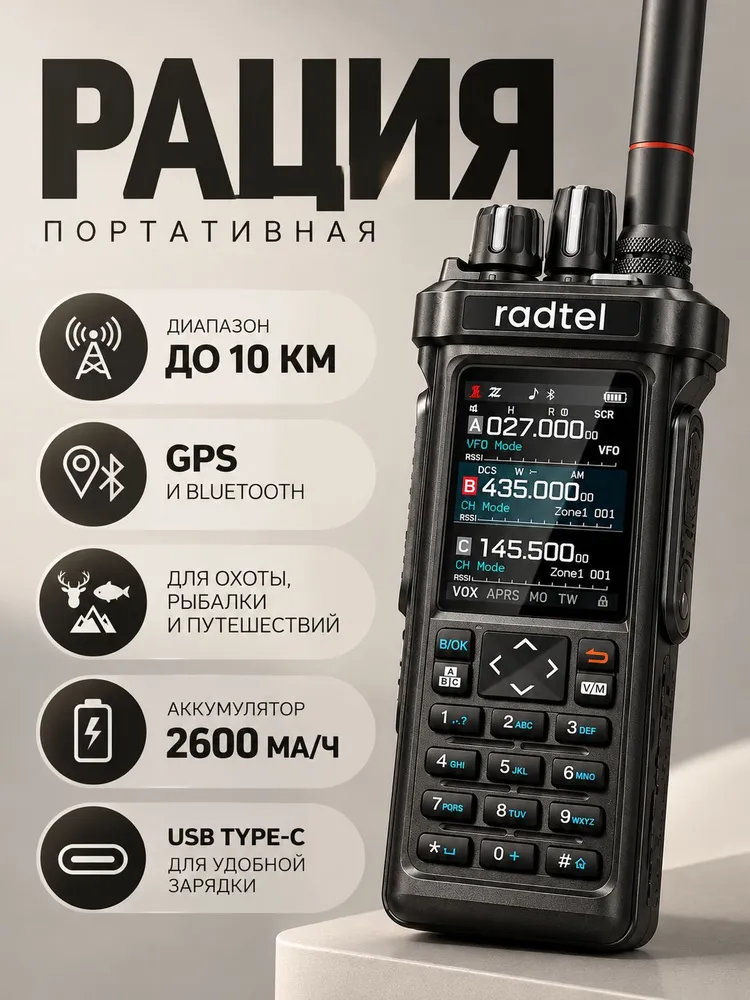 Рация (радиостанция) Radtel RT-950 Pro, вариант