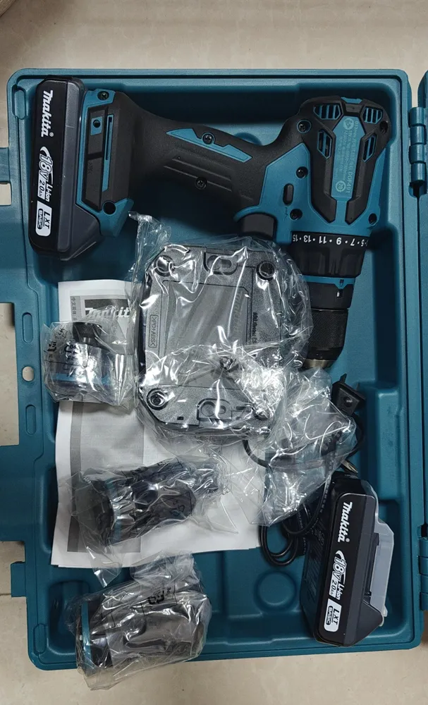Makita_DDF491 Комплект дрель-шуруповерт 18V 73 Н м 4 патрона 2x2.0Ah зарядное устройство кейс, вариант, фото 3
