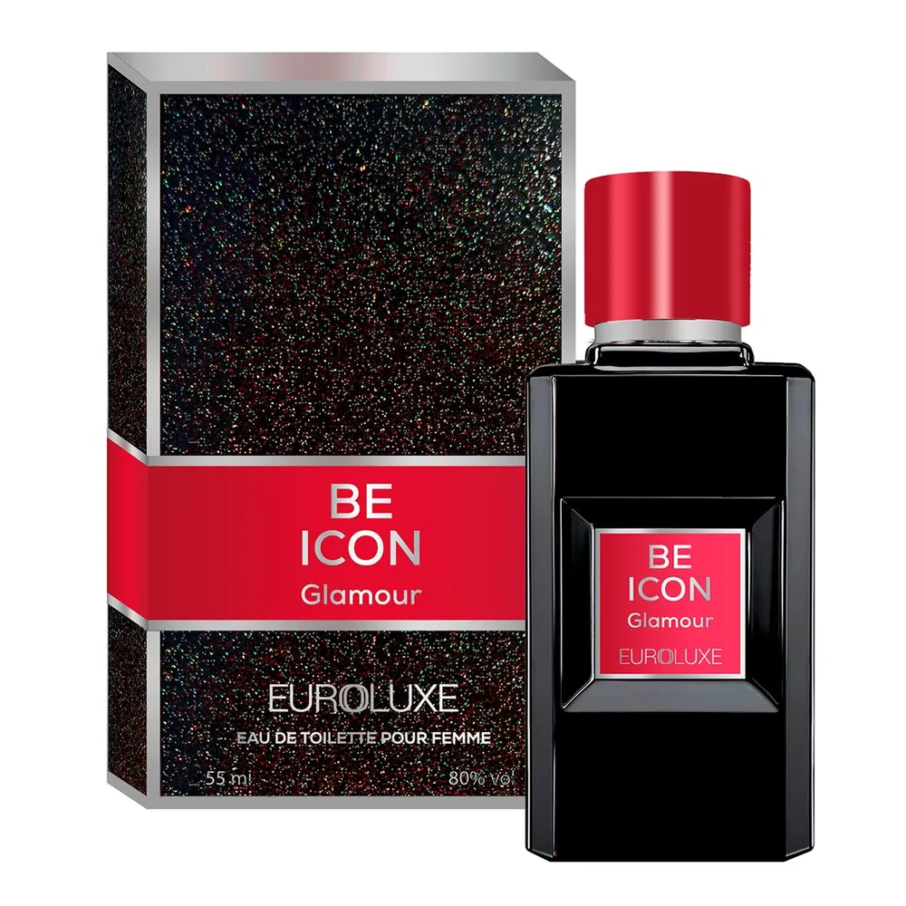 Euroluxe/Туалетная вода Be Icon Glamour 55 мл/ Парфюм женский, парфюм,женский, духи, туалетная вода, парфюмерия, для женщин, подарок, цветочные, восточные, 55 мл