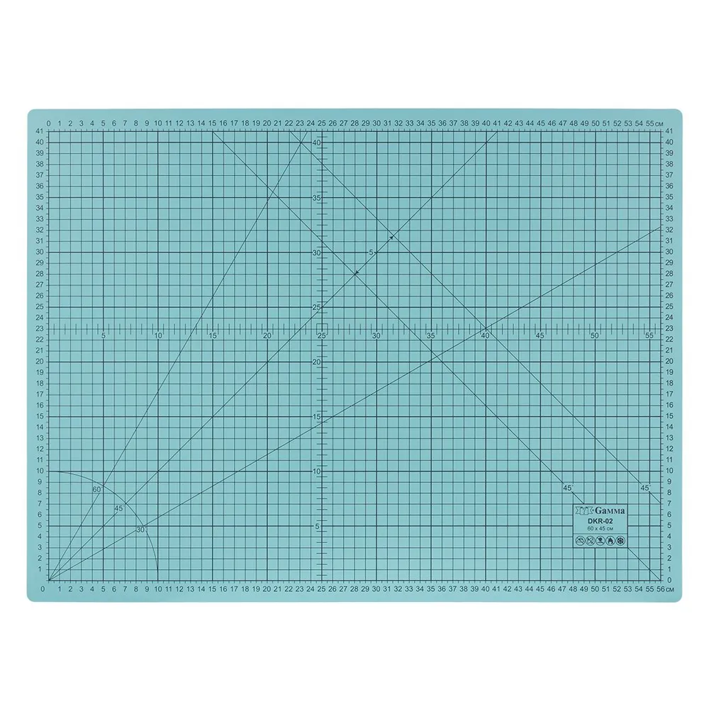 Коврик / Мат для резки двусторонний 60х45 Gamma DKR-02, 60x45, фото 2