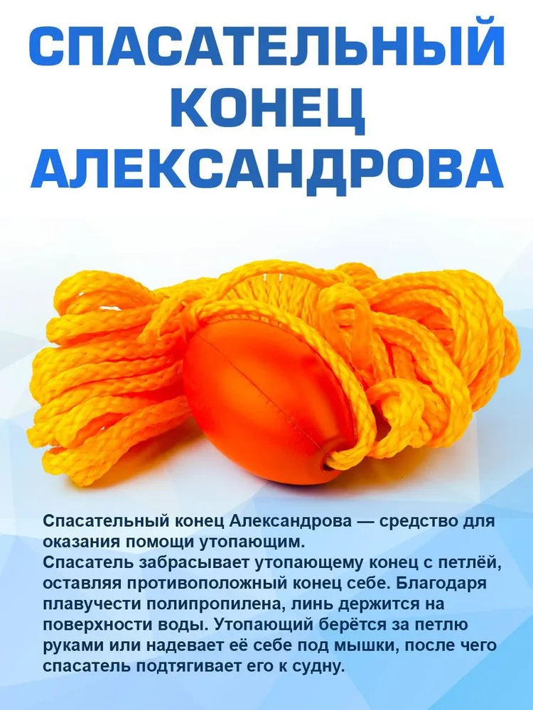 Спасательный набор для лодки (черпак, конец Александрова, фонарик, свисток), вариант, фото 4