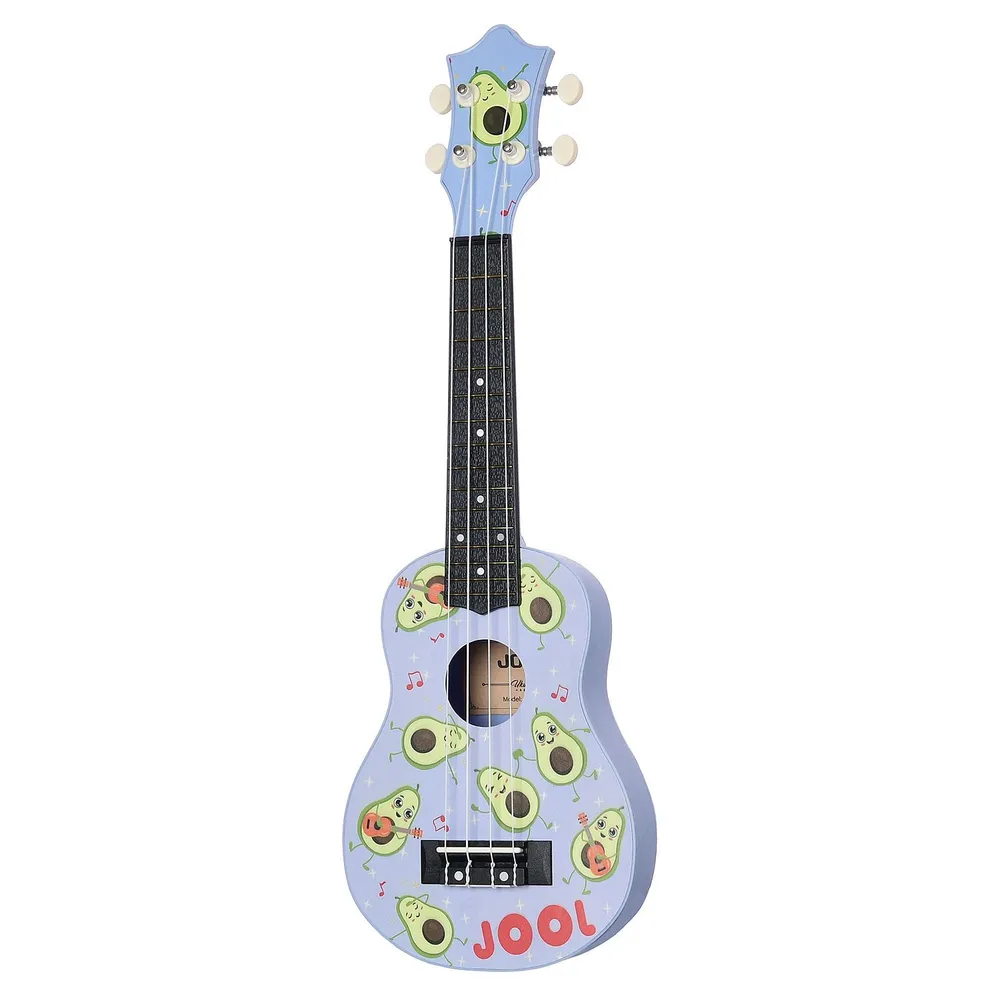 JOOL JR-10 AVOCADO - Укулеле сопрано (гавайская гитара) с рисунком авокадо, вариант