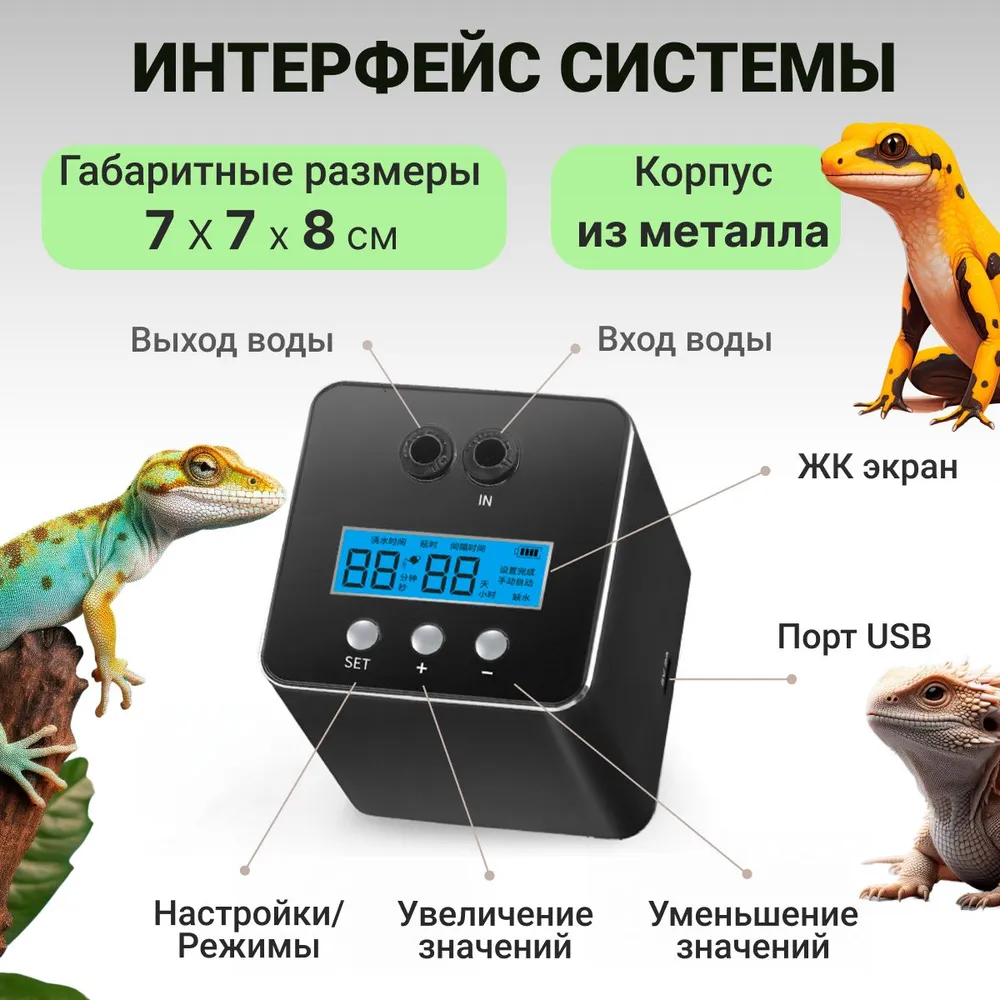 Система орошения для террариума полюдариума флорариума. Тропический дождь. Ws-ML-1W, вариант, фото 4