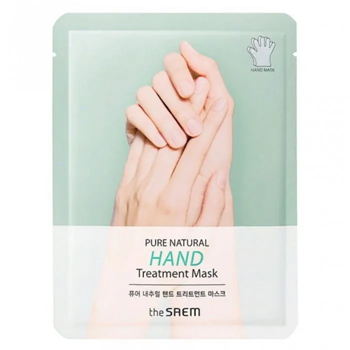 The Saem Увлажняющая и питательная маска-перчатки для рук 3 шт. Pure Natural Hand Treatment Mask, 3 шт, фото 3
