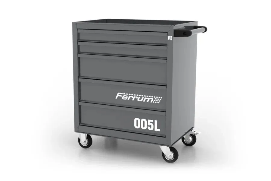 Тележка инструментальная с 5 ящиками, серый 02.005L-9007, серый