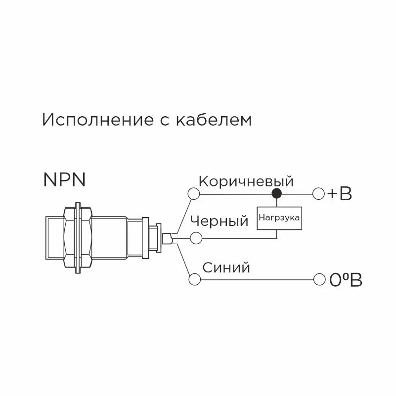 Индуктивный датчик положения Autonics PRL12-4DN бесконтактный, зона срабатывания 4 мм, 12...24 В DC, выход: 3-х пров. /NPN НО, кабель 2 м, 2 м, фото 3