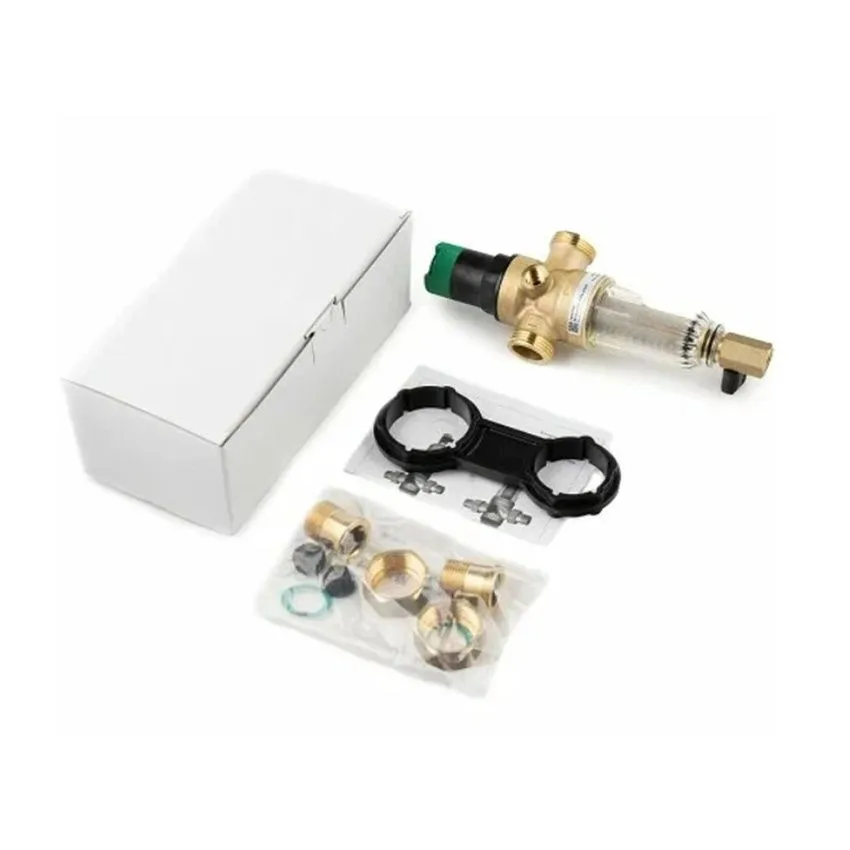 Фильтр Resideo Braukmann (Honeywell) FK06-1/2"AA для холодной воды самопромывной Германия. Комплект слива и манометр в подарок, вариант, фото 4