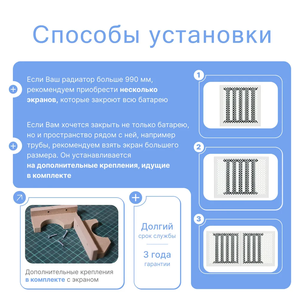Forestore Экран для радиатора МДФ, 10 секц., 10, фото 6