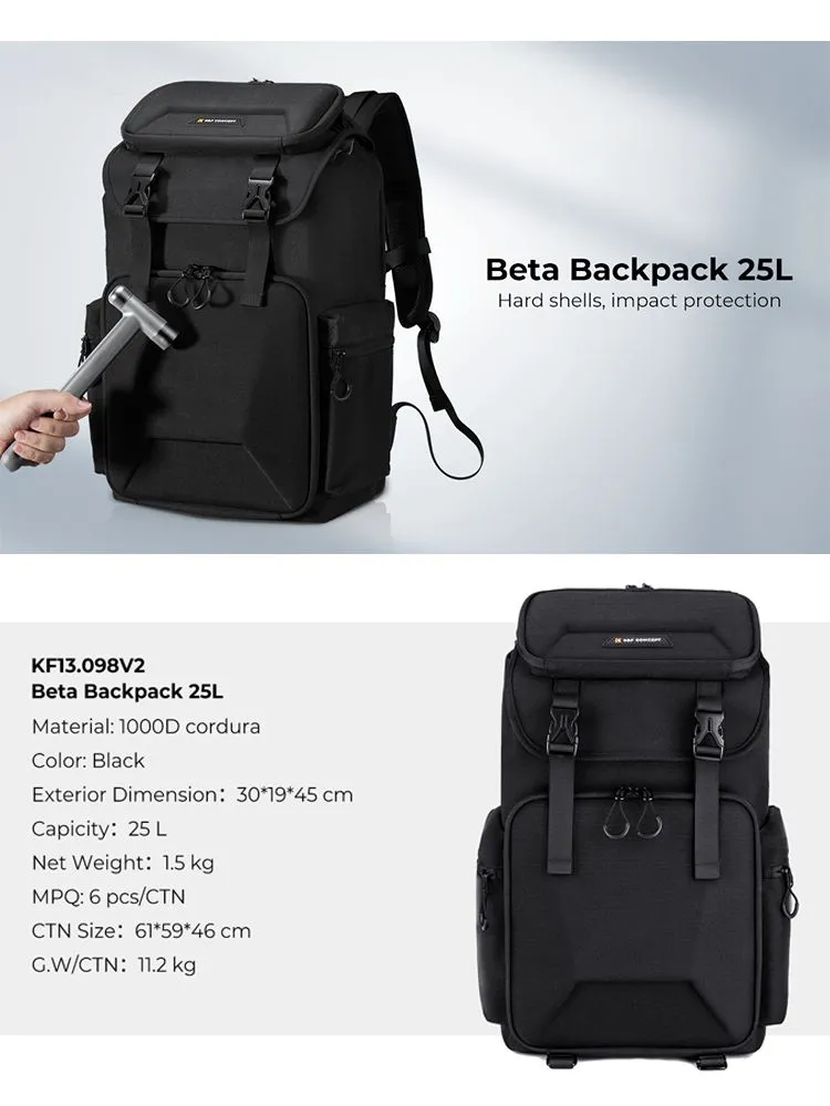 Рюкзак для фото - и видеооборудования/K&F CONCEPT/16,5 дюйма/25L/1000D Водонепроницаемая ткань/Можно взять треножник, 25 л, фото 2