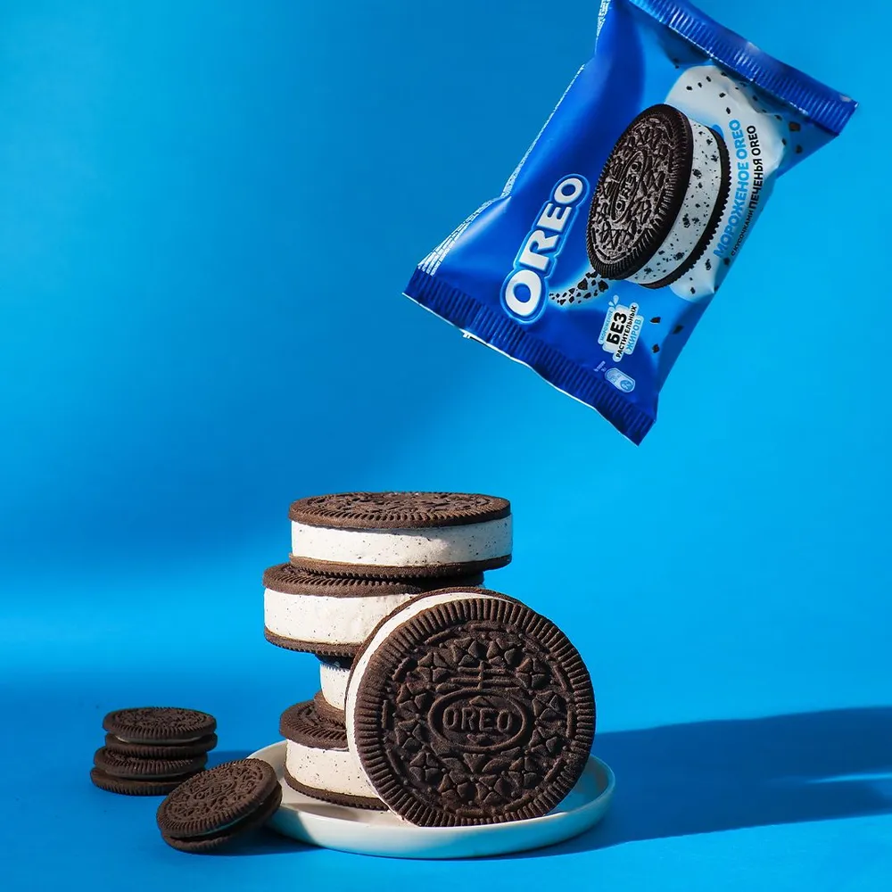 Мороженое Сэндвич Ванильное с кусочками печенья 130 мл Oreo, 130 мл, фото 6