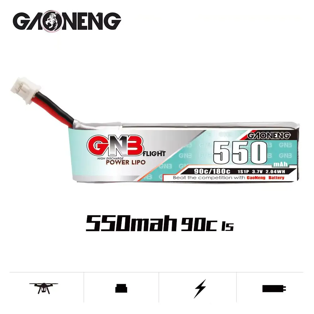 Аккумулятор Li-Po Gaoneng GNB 550mah 1S1P 3.7V 90C PH2.0 6x18x66mm, 550 мАч, фото 2