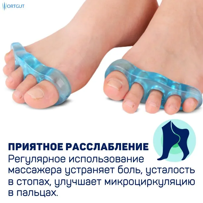 ORTGUT Силиконовый разделитель для пальцев ног / Распорки для педикюра / Гелевые межпальцевые перегородки, 1 пара, вариант, фото 3
