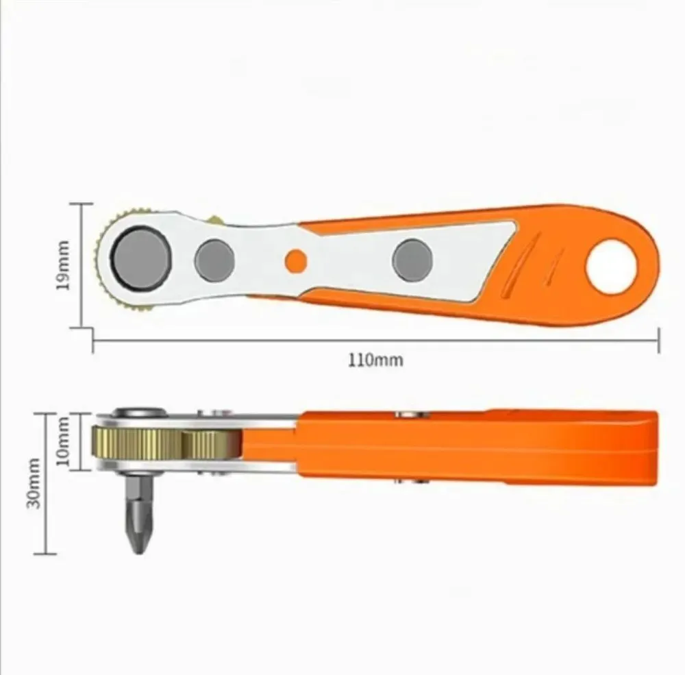 Трещотка для бит 1/4" / Ключ мини-трещотка с набором бит. Hofix, вариант, фото 5