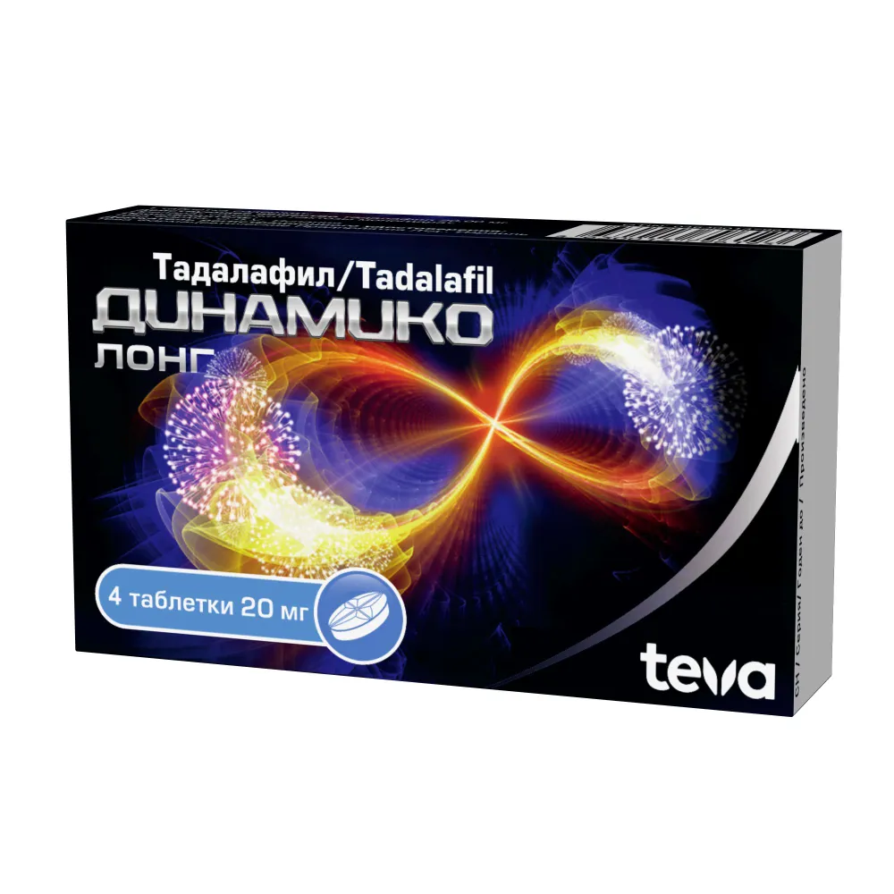 Динамико Лонг таблетки п/о плен. 20мг 4шт, 4 шт
