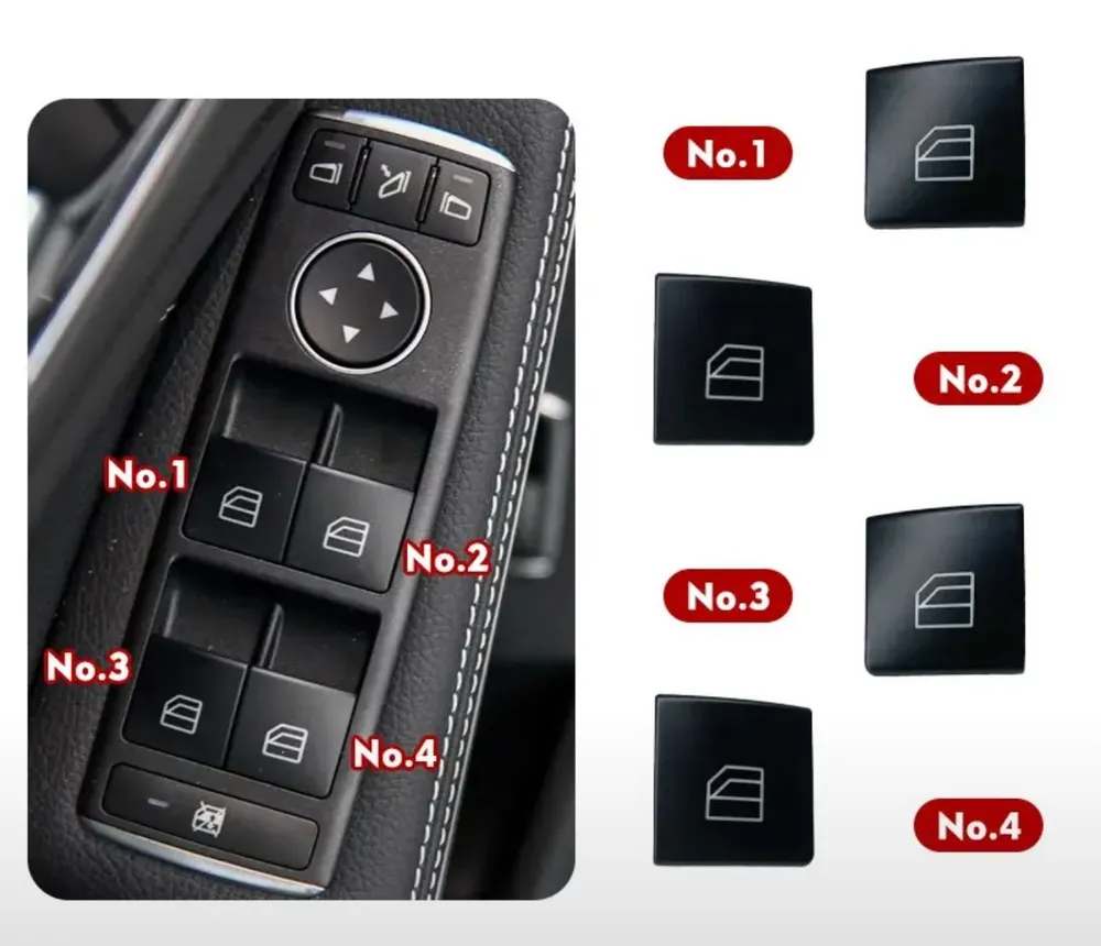 Кнопка Стеклоподъемника Мерседес C-класс w204, Е-класс w212 (№2 и №4), №2, №4, фото 2