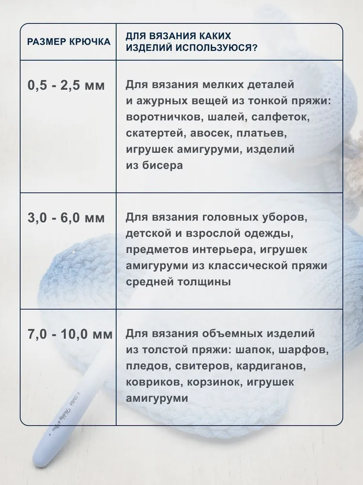 Крючок для вязания d 4,5 мм с резиновой ручкой с выемкой для пальца, 16,2 см, Hobby&Pro, 953450, вариант, фото 6